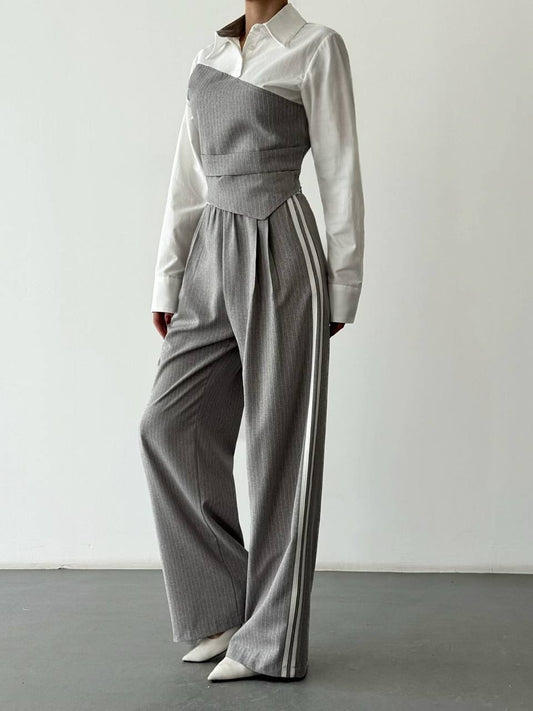 Quzu pants grey stripe