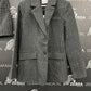 Quzu blazer grey stripe