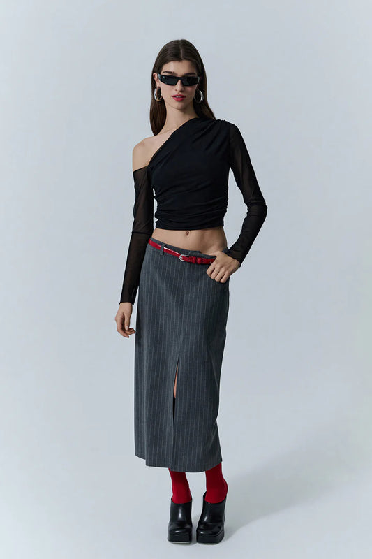 Quzu shirt oneshoulder