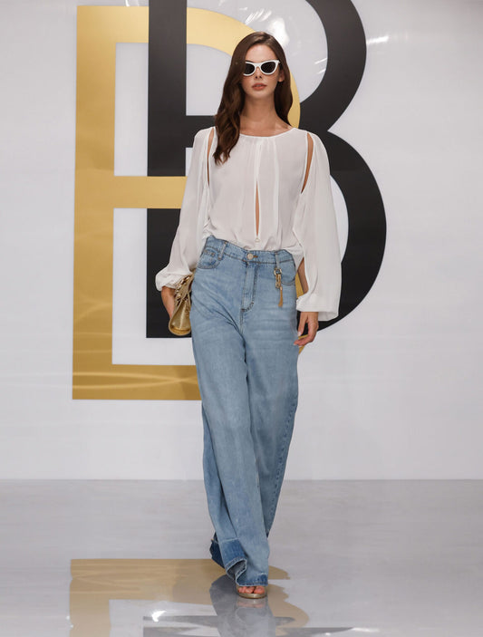 Babylon denim wide leg pants
