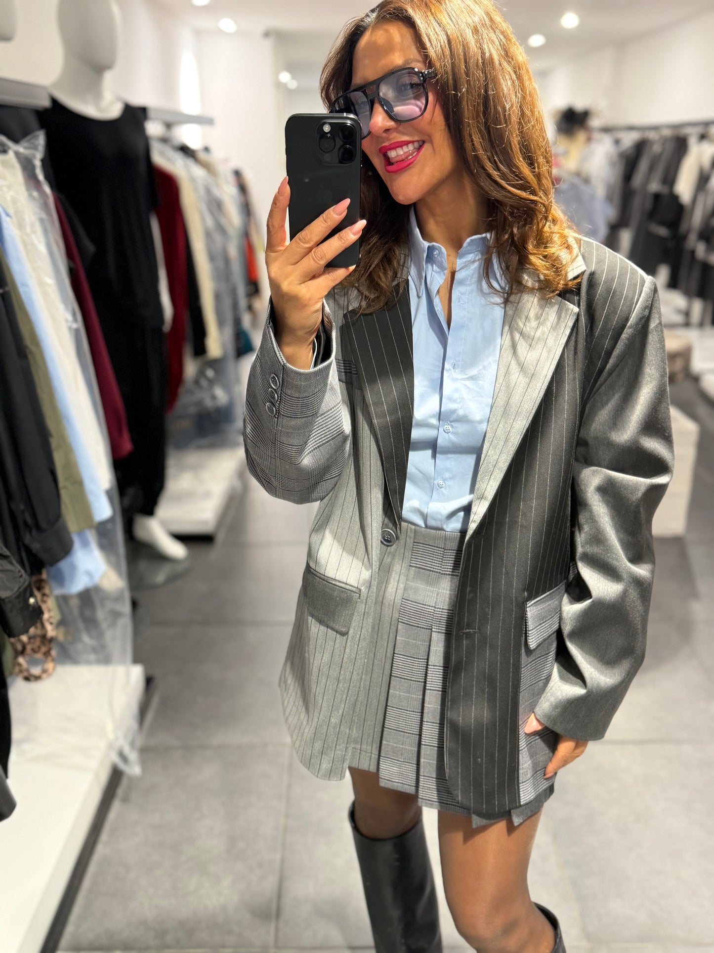 Quzu blazer grigio