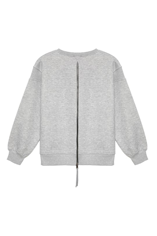 Quzu sweater grey zip