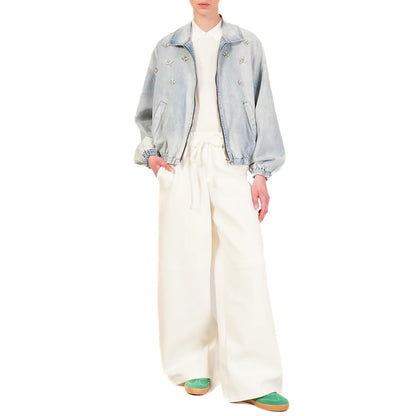 Tensione in jeans bomber