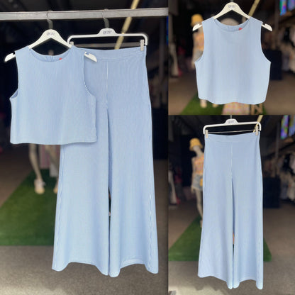 Quzu top blu stripes