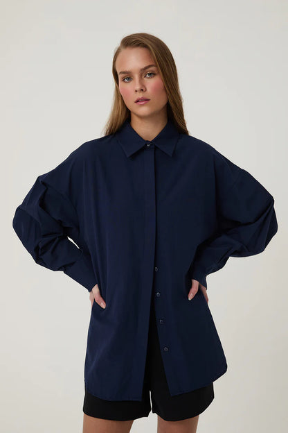 Quzu oversized blouse Marine