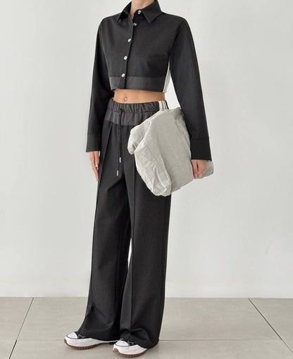 Quzu antraciet pants