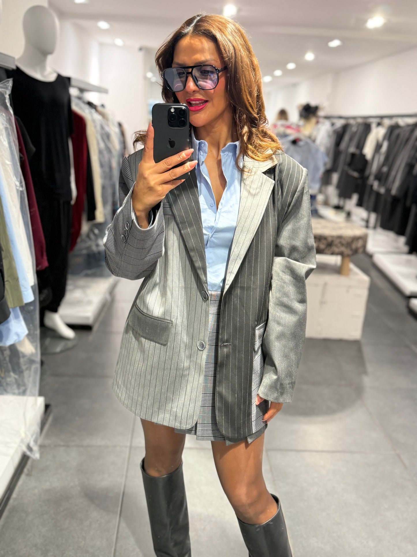 Quzu blazer grigio