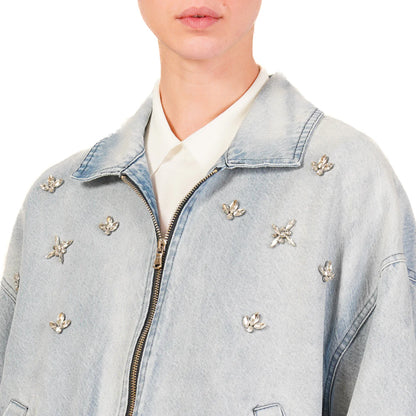 Tensione in jeans bomber