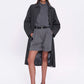 Quzu blazer trench antraciet