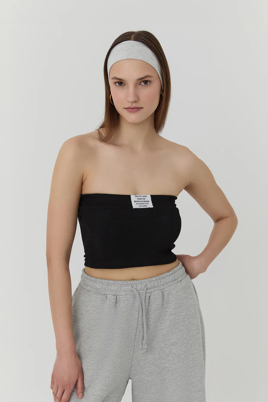 Quzu strapless shirt