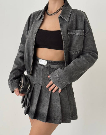 Quzu jeans bomber