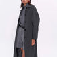 Quzu blazer trench antraciet