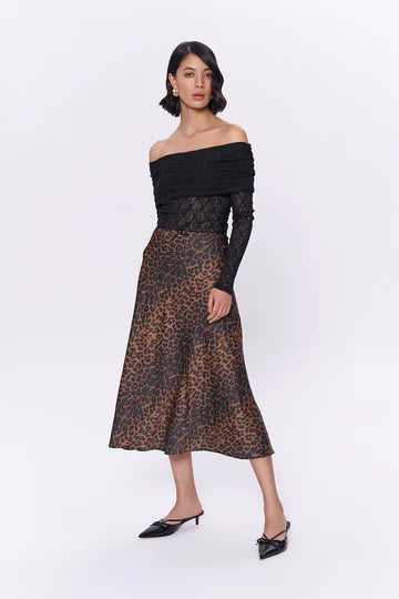 Quzu skirt leopard