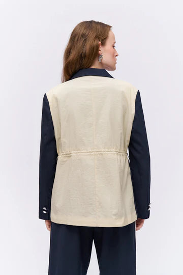 Quzu blazer marine / beige