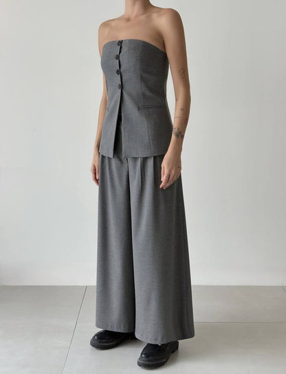 Quzu bustier grey