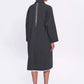 Quzu blazer trench antraciet