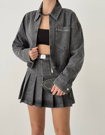 Quzu jeans bomber