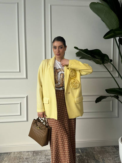 Tensione in blazer Giallo
