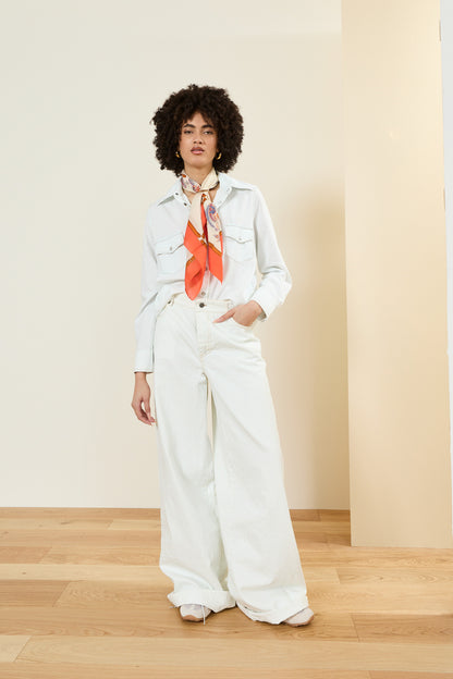 Souvenir denim pants white wash