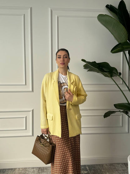 Tensione in blazer Giallo