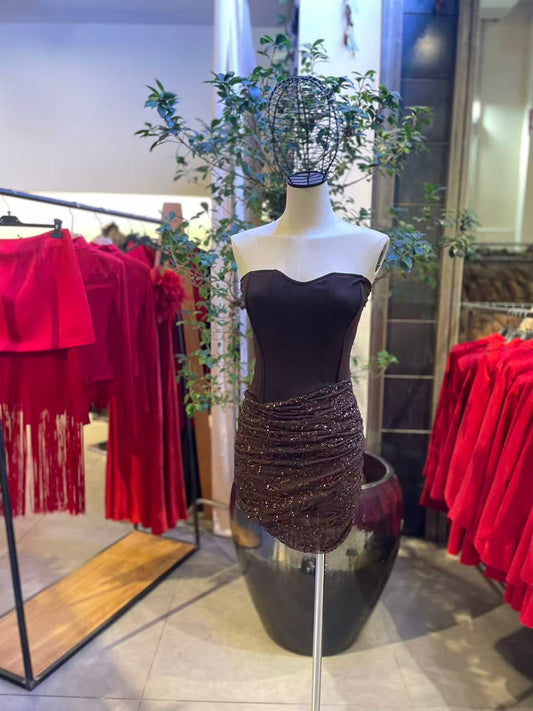 Lumina strapples mini dress