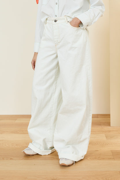 Souvenir denim pants white wash