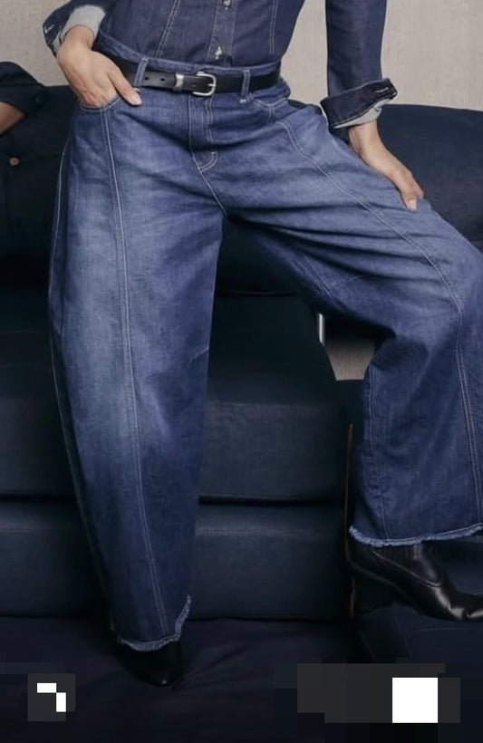 Please fashion jeans pants baloon wide leg