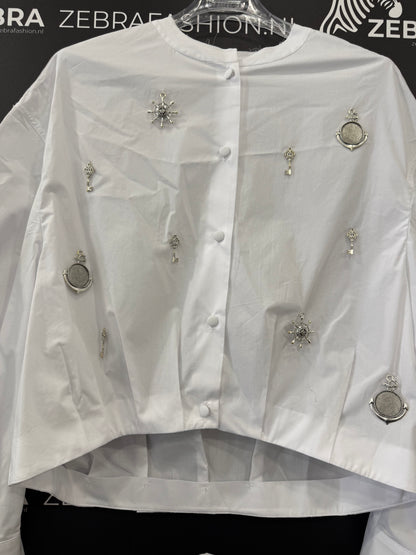 Motel blouse bells bianco