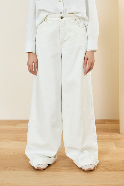 Souvenir denim pants white wash