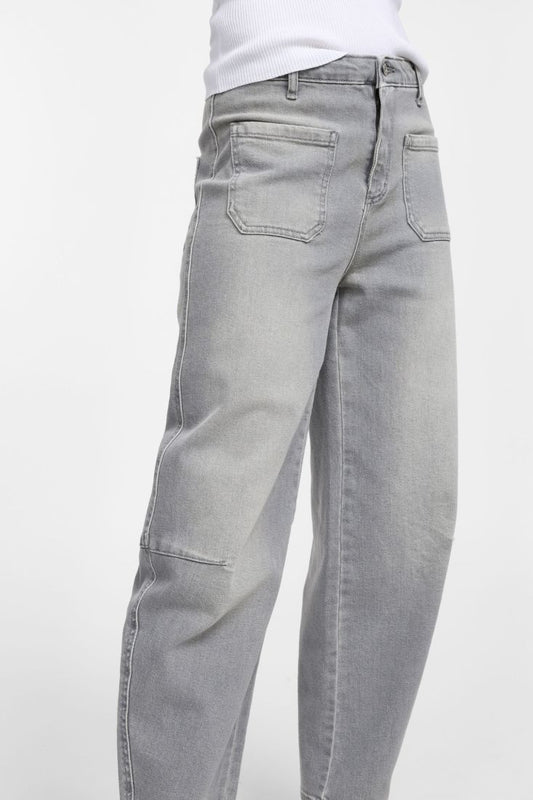 Please fashion baloon jeans grigio