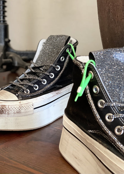 Nan-ku sneaker Platform black crystal