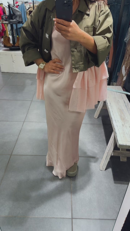 D’elle strapless silk dress