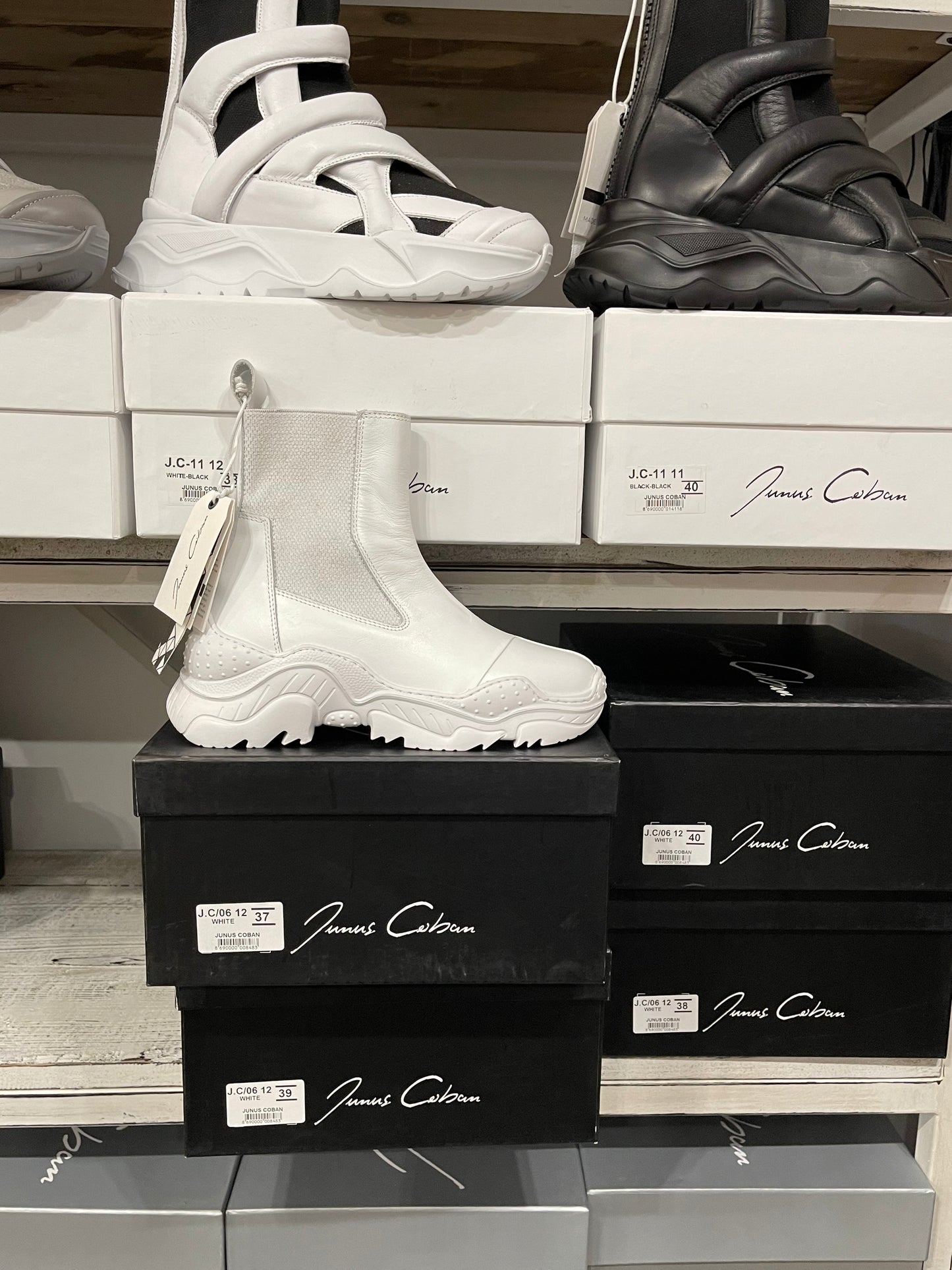 Junus Coban Uniseks Laarzen / Sneakers Bianco