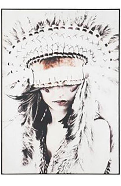 J-Line Schilderij / Bild Bohomain indian Girl