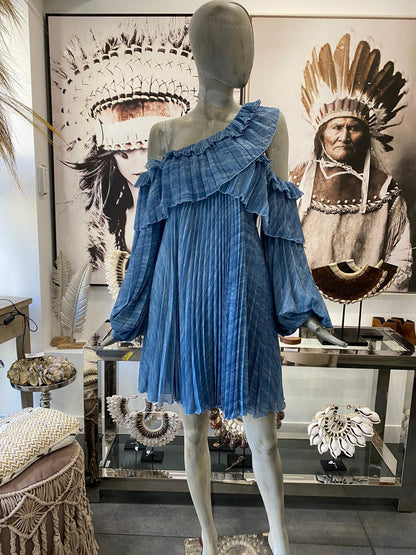 Babylon dress Blu Off shoulder