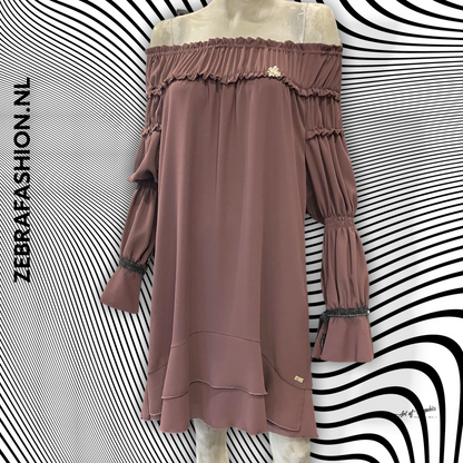 Babylon Jurk off-shoulder Bordo