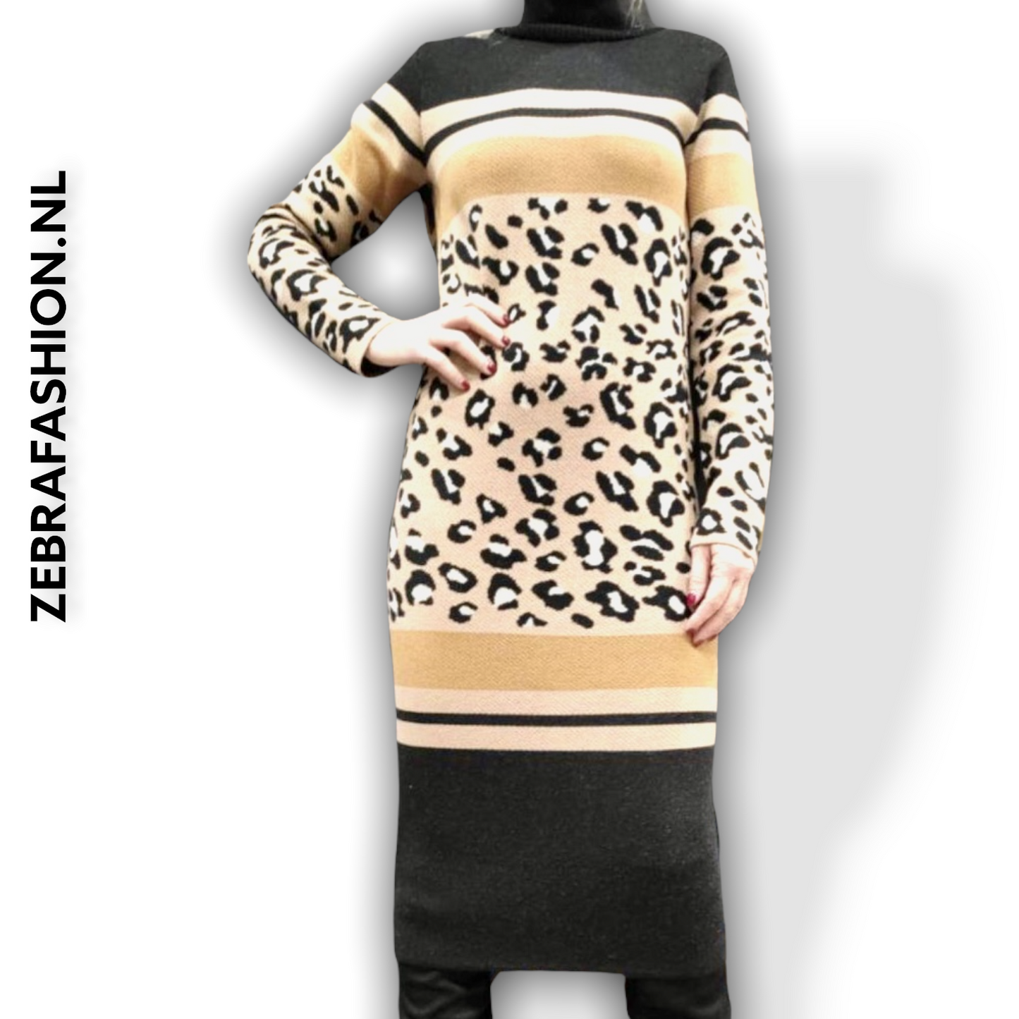 Babylon Dress Triko Leopard